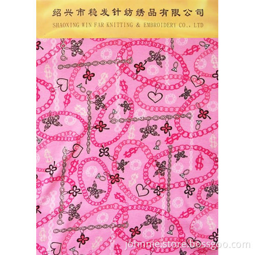 Knitted 100% Polyester Digital Printing Jersey Fabric